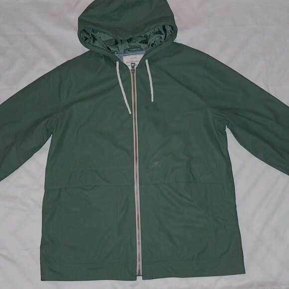 Unisex Original Weatherproof Vintage Hooded Rain Jacket NWOT Size L Bronze Green - Picture 3 of 5
